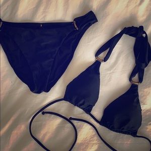 VIX Swimsuit Black Bikini with Gold detail